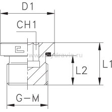 Метрика с внутренним шестигранником, уплотнение E-VE