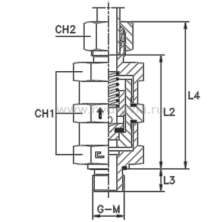Обратный клапан с наружной резьбой метрика в сборе с B3