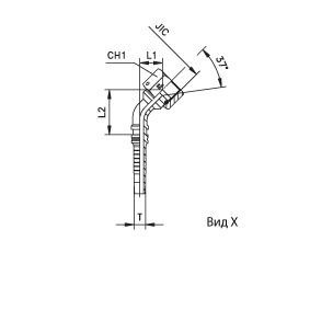 JIC внутренняя резьба штифтованная гайка/накидная гайка угол 45°