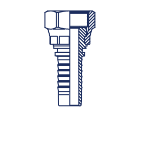 ORFS внутренняя резьба обжатая гайка ORFS внутренняя резьба обжатая гайка