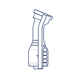 Фланец SAE код 61 угол 22,5° (серия H) Фланец SAE код 61 угол 22,5° (серия H)