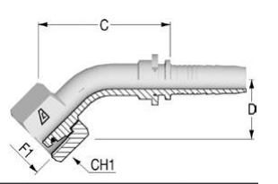DKO-L конус 24° внутренняя резьба 45 градусов