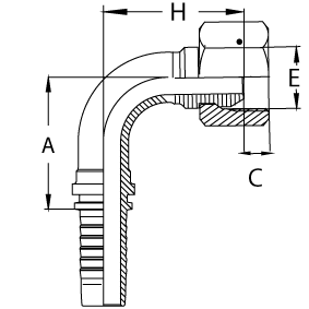 DK внутренняя резьба - угол 90° Фитинги DK гайка DK внутренняя резьба - угол 90° фото