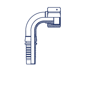 ORFS внутренняя резьба угол 90° ORFS внутренняя резьба угол 90°