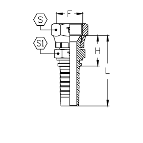 SAE Внутренняя резьба угол 45° двойная обжатая гайка