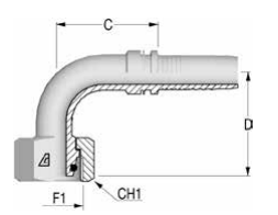 DKO-L конус 24° внутренняя резьба 90 градусов