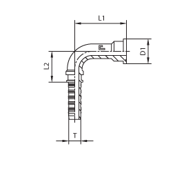 Фланец SAE код 62 угол 90°