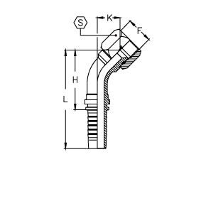 Фитинги JIC Tieffe гайка JIC Внутренняя резьба угол 45° обжатая гайка фото