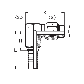 SAE наружная резьба конус 45°