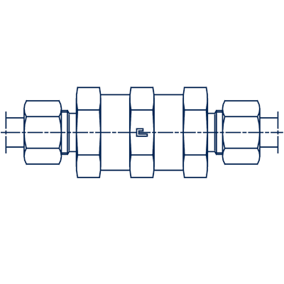 Обратный клапан проходной двусторонний в сборе с B3