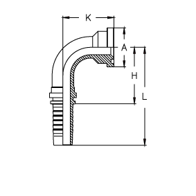Фланец SAE код 61 угол 90° Фланец SAE код 61 угол 90°