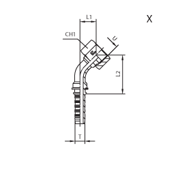 ORFS - угол 45°- предв. обжатая/накидная гайка ORFS - угол 45°- предв. обжатая/накидная гайка