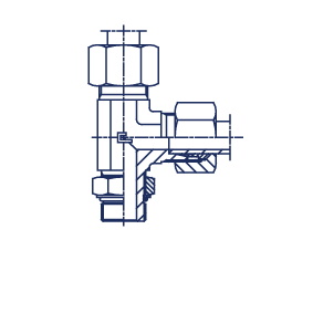 Штуцера ввертные регулируемые FR 24 L-образные UNF уплотнение тип А в сборе с В4 фото