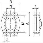 Полуфланцы SAE J518 серия 6000 код 62