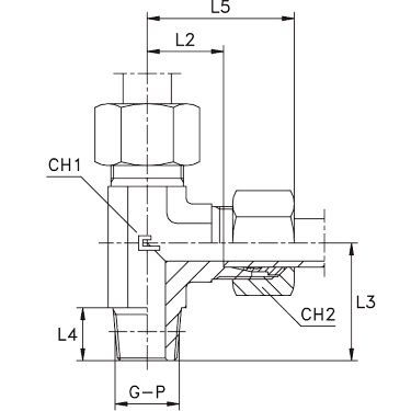 Штуцера ввертные F 24 L-образные NPT уплотнение тип С в сборе с В3 фото