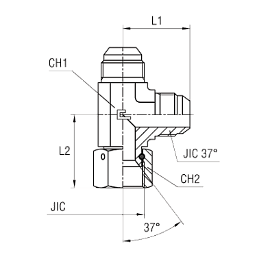 L-образные Соединения проходные с накидной гайкой PN L-образные фото