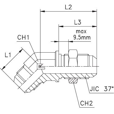 Переборочные соединения PD Угловые 45° фото