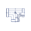 Соединения проходные гайка-гайка тип PS T-образные BSP фото