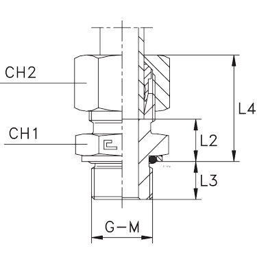 Штуцера ввертные F 24 Прямые метрика, уплотнение тип H в сборе с В3 фото