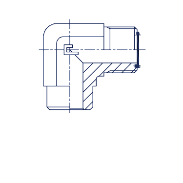 Угловой адаптер 90° наружняя резьба Соединения приварные W Угловой адаптер 90° наружняя резьба фото
