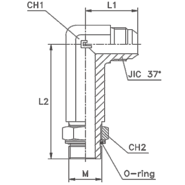 Штуцера ввертные удлиненные тип FM Угловые 90° метрика, упл. тип C фото
